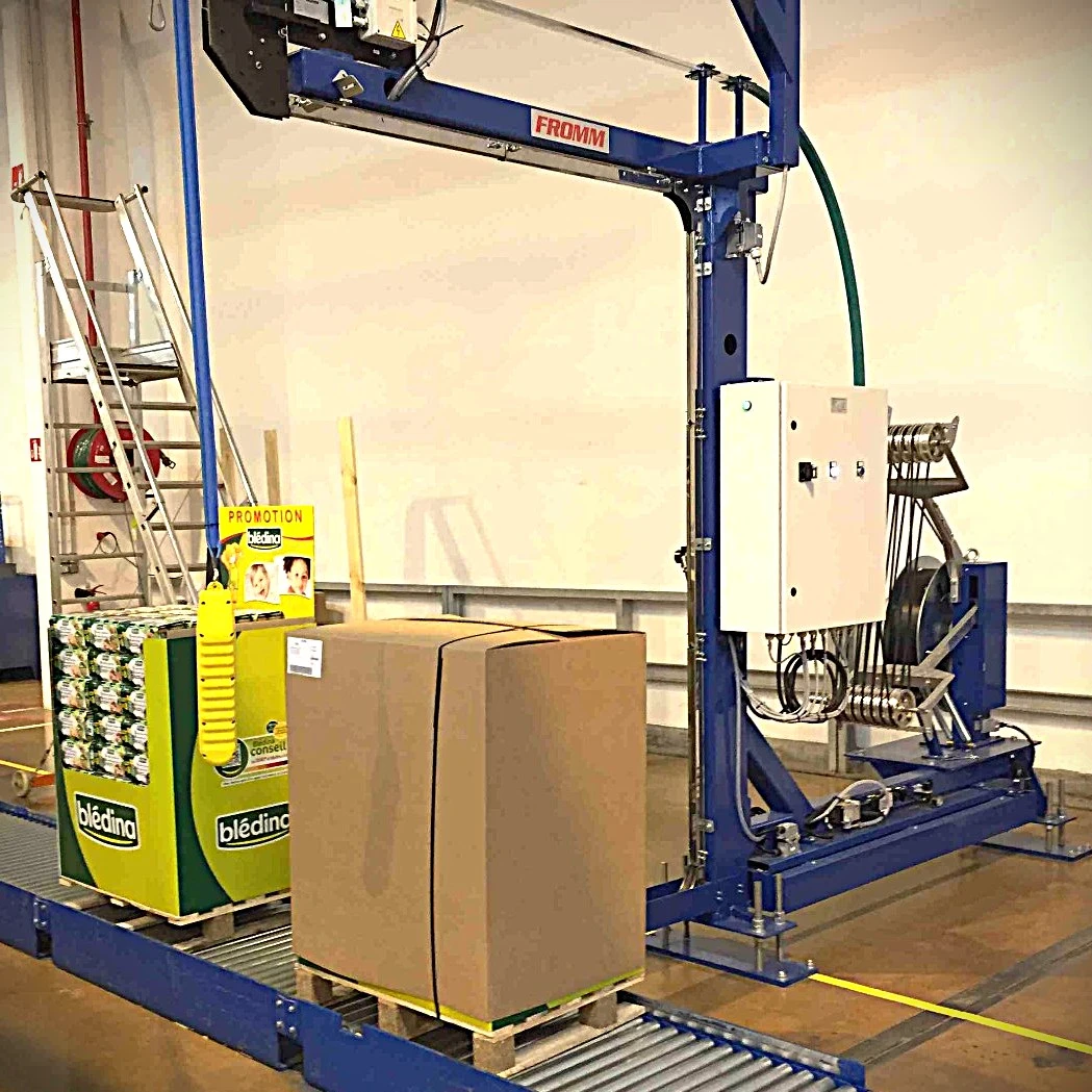 FROMM Strap Feeder Palletized Boxes
